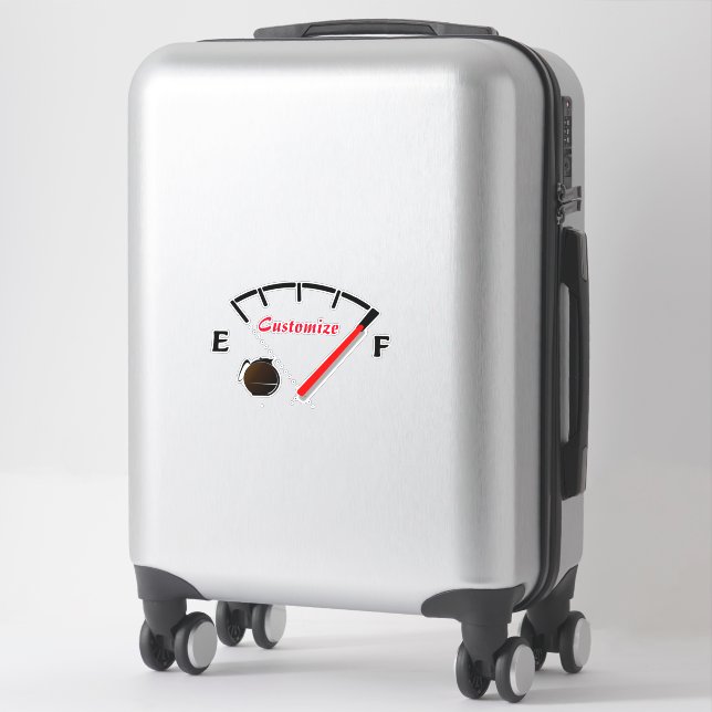 Sticker Gage de carburant du café Plein Thunder_Cove (Sur valise)