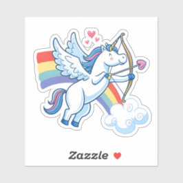Sticker Galloping Unicorn Cupid's Love Magic