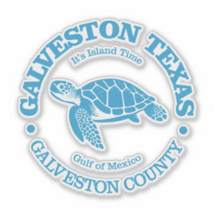 Sticker Galveston (tortue de mer)