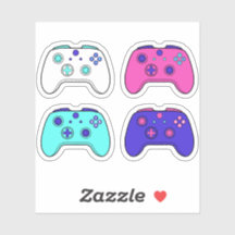 Gamer Pink Purple Blue Cartocontrôleur Set