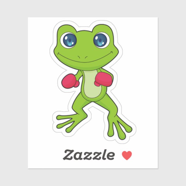 Sticker Gants de boxe de grenouille (Feuille)