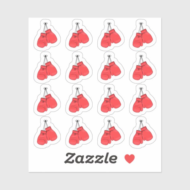 Sticker Gants Red Boxing Sports Training Rappel Planificat (Feuille)