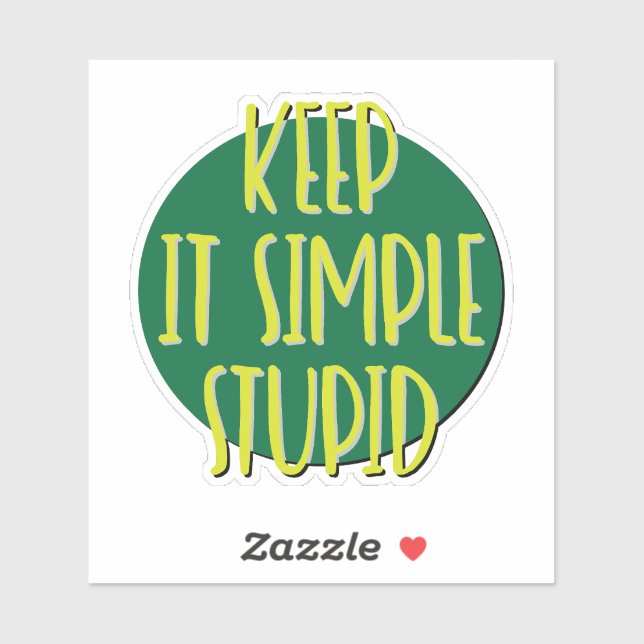 Sticker Garde C'est Simple Bête Slogan en 12 Étapes (Feuille)