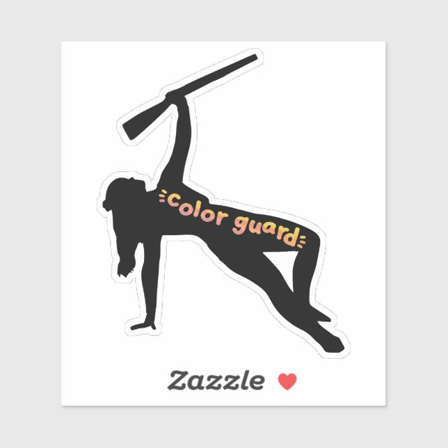 Sticker Garde couleur - Silhouette de fusil (Feuille)