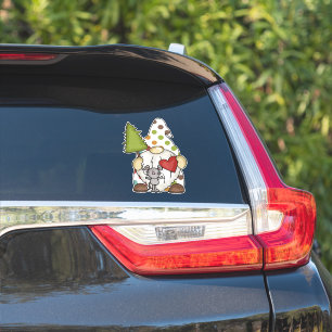 Sticker Garden Gnomes avec Mouse Buddy Funny Car