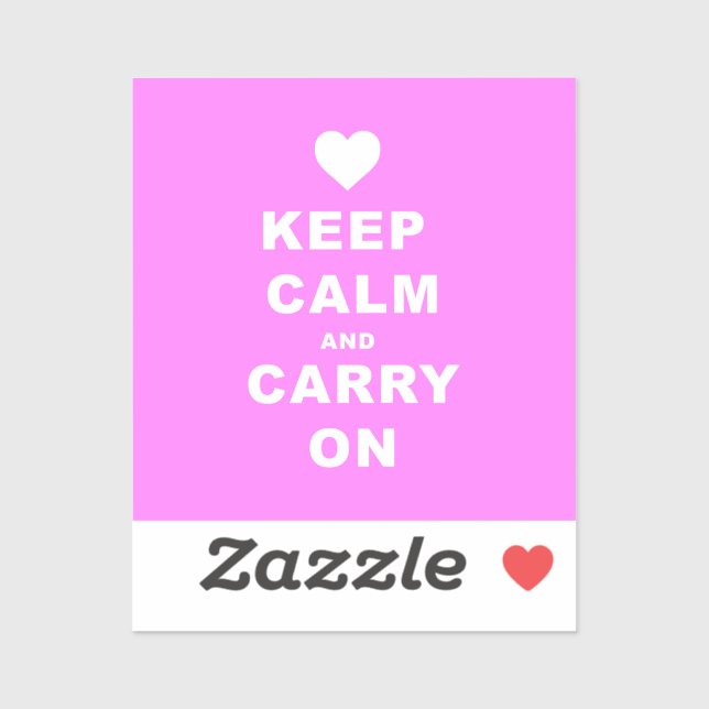 STICKER GARDEZ CALME ET PORTEZ SUR ROSE (Feuille)