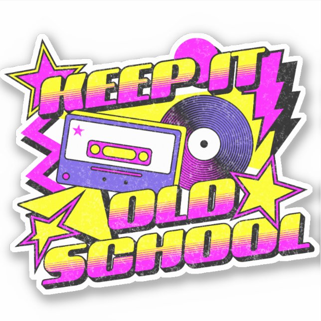 Sticker Gardez l'ancienne école (Devant)
