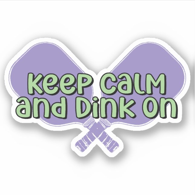 Sticker Gardez le calme et buvez un verre | Pickleball Pad (Devant)