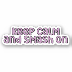 Sticker Gardez le calme et le mash sur le Pickleball Viole