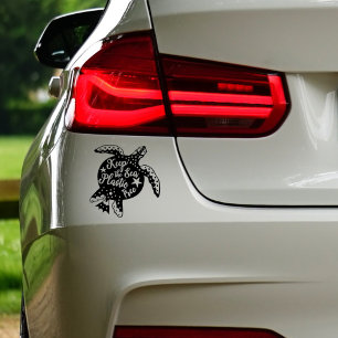 Sticker Gardez Le Plastique De Mer Gratuit, Végétal