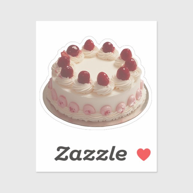 Sticker Gâteau à la crème hachée cerise (Feuille)