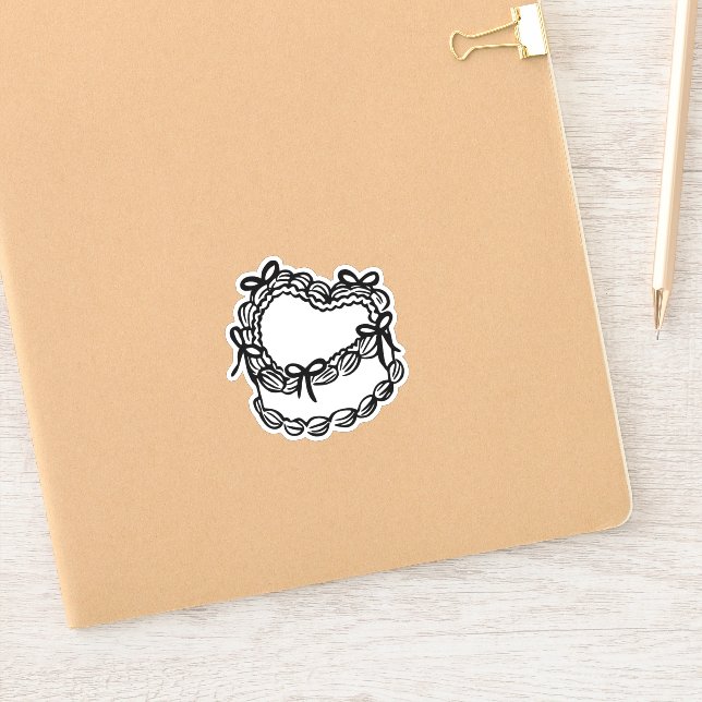 Sticker Gâteau Mariage rétro (Carnet)