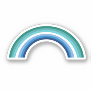 Sticker Gay Masculin Arc-en-ciel Azur