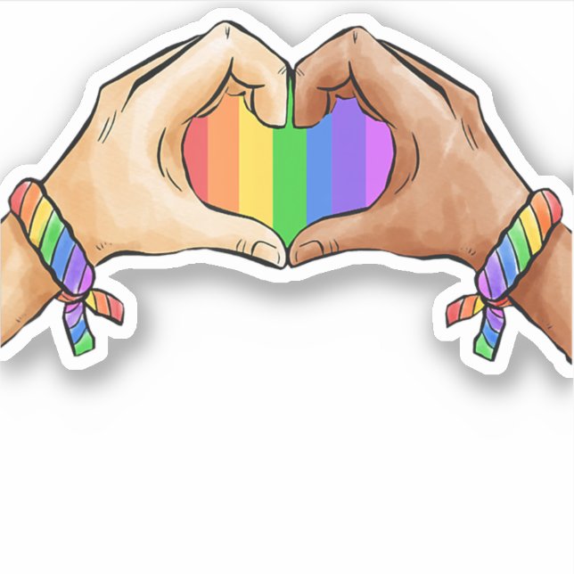 Sticker Gay Pride Clothing Lgbt Rainbow (Devant)
