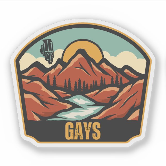 Sticker Gays, Illinois  (Devant)
