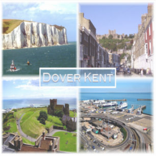 Sticker GB Dover Kent - Dover Castle - White Cliff - Casta