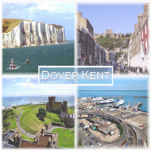 Sticker GB Dover Kent - Dover Castle - White Cliff - Casta (Devant)