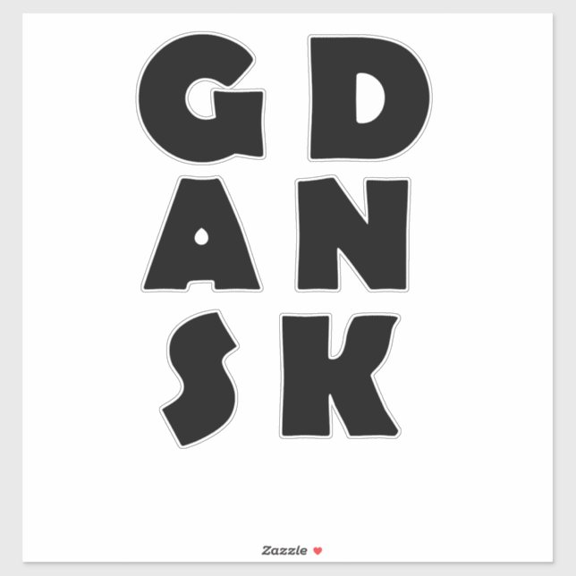 Sticker Gdansk Pologne (Feuille)