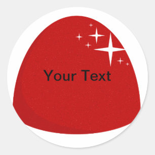 Sticker Géant Rouge Gumdrop Étiquette Buffet Bonbo