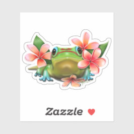 Sticker Gecko à la Plumeria