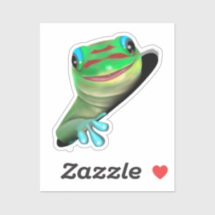 Sticker Gecko dans un trou