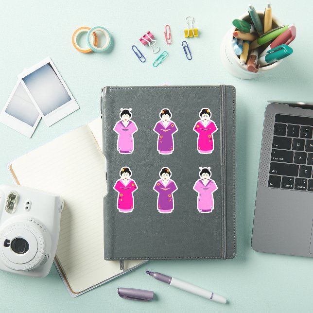 Sticker Geisha dans la robe traditionnelle Kimonos (Couverture iPad)