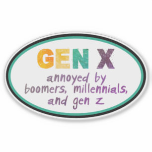 Sticker Gen X—En colère de tous