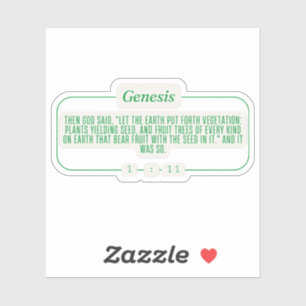 Sticker Genèse 1:11
