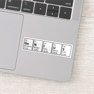 Sticker Genius Table périodique Science Nerd drôle