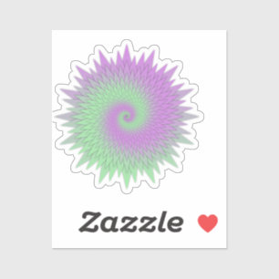 Sticker Géométrique Violet et Vert