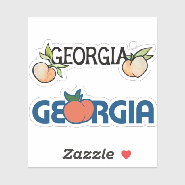 Sticker Georgia Peach (Feuille)