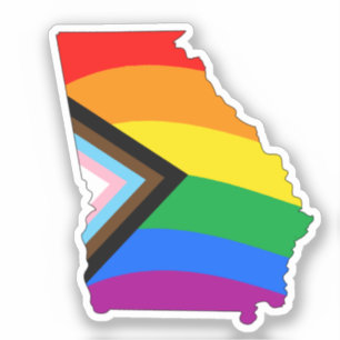 Sticker Georgia State Pride LGBTQ Progress Pride