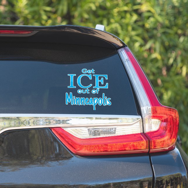 Sticker Get ICE out of [place] (Côté voiture)