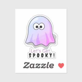 Sticker Ghost Google Eyes rose mignon : Éffrayant & Whimsi