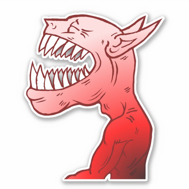 Sticker Ghoul avec un joli rire (Devant)
