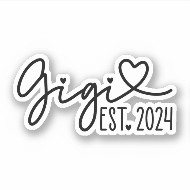 Sticker Gigi Est 2024 Nouvelle grand-mère grand-mère grand (Devant)
