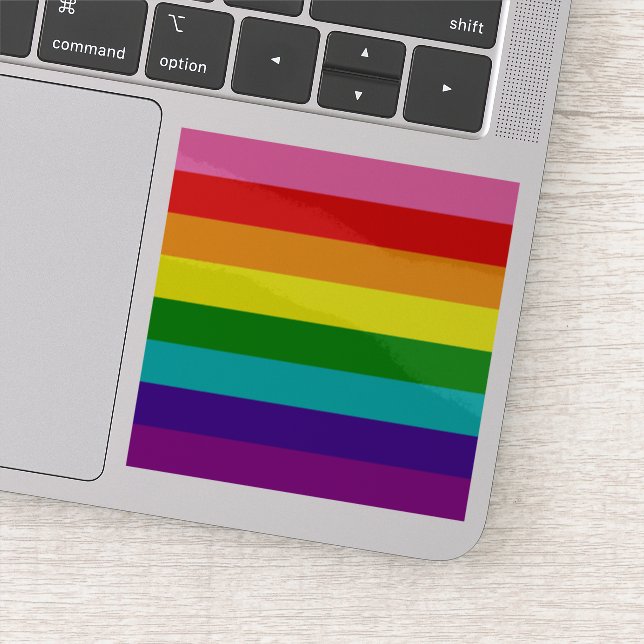 Sticker Gilbert Baker Gay pride Drapeau petit Carré (Détail)