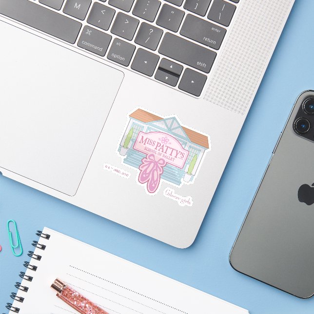 Sticker Gilmore Girls | École de ballet de Mlle Patty (Ordinateur portable avec iPhone)