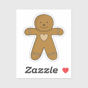 Sticker GingerBread Man Christmas Cookie