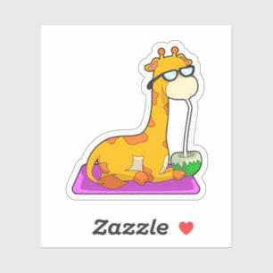 Sticker Giraffe à la noix de coco