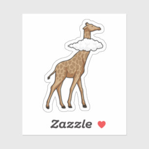 Sticker Giraffe avec nuage
