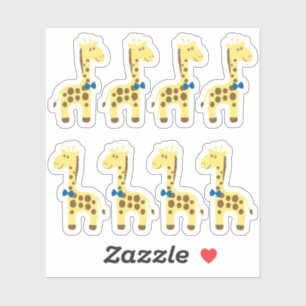 Sticker Giraffe Baby Boy Blue Bow Planner / Scrapbook