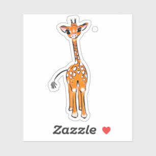 Sticker Giraffe Bébé mignonne, animaux de safari