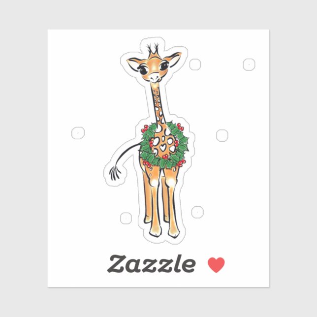 Sticker Giraffe de vacances (Feuille)