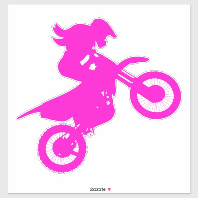Sticker Girl Dirt Bike (Feuille)