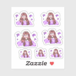 Sticker Girl Drawing