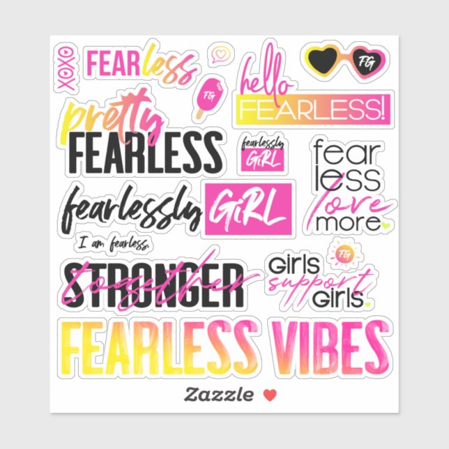 Sticker GiRL sans peur - Tropical (Feuille)