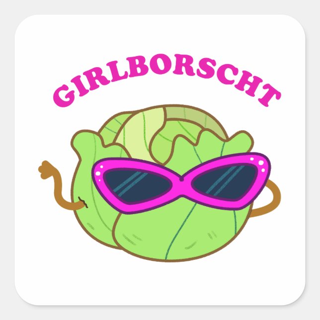 Sticker Girlborscht Fabulous Vegetable Pun (Devant)
