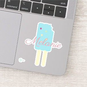 Sticker Glace à l'eau avec paillettes Nom personnalisé