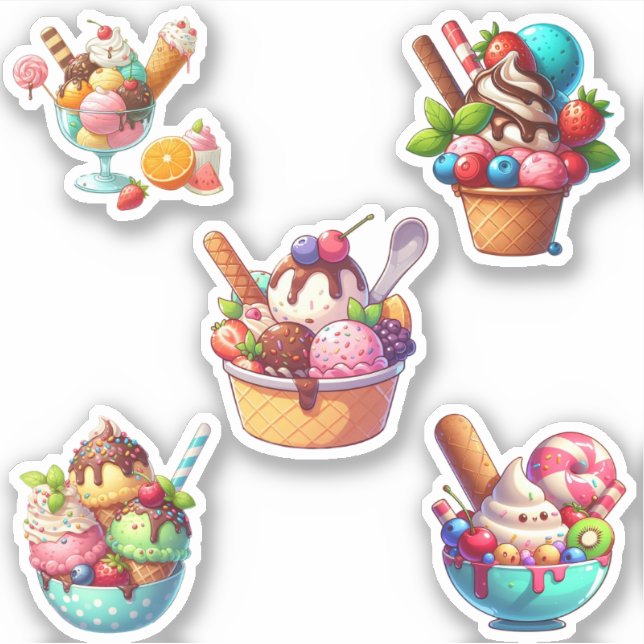 Sticker glace assortie (Devant)